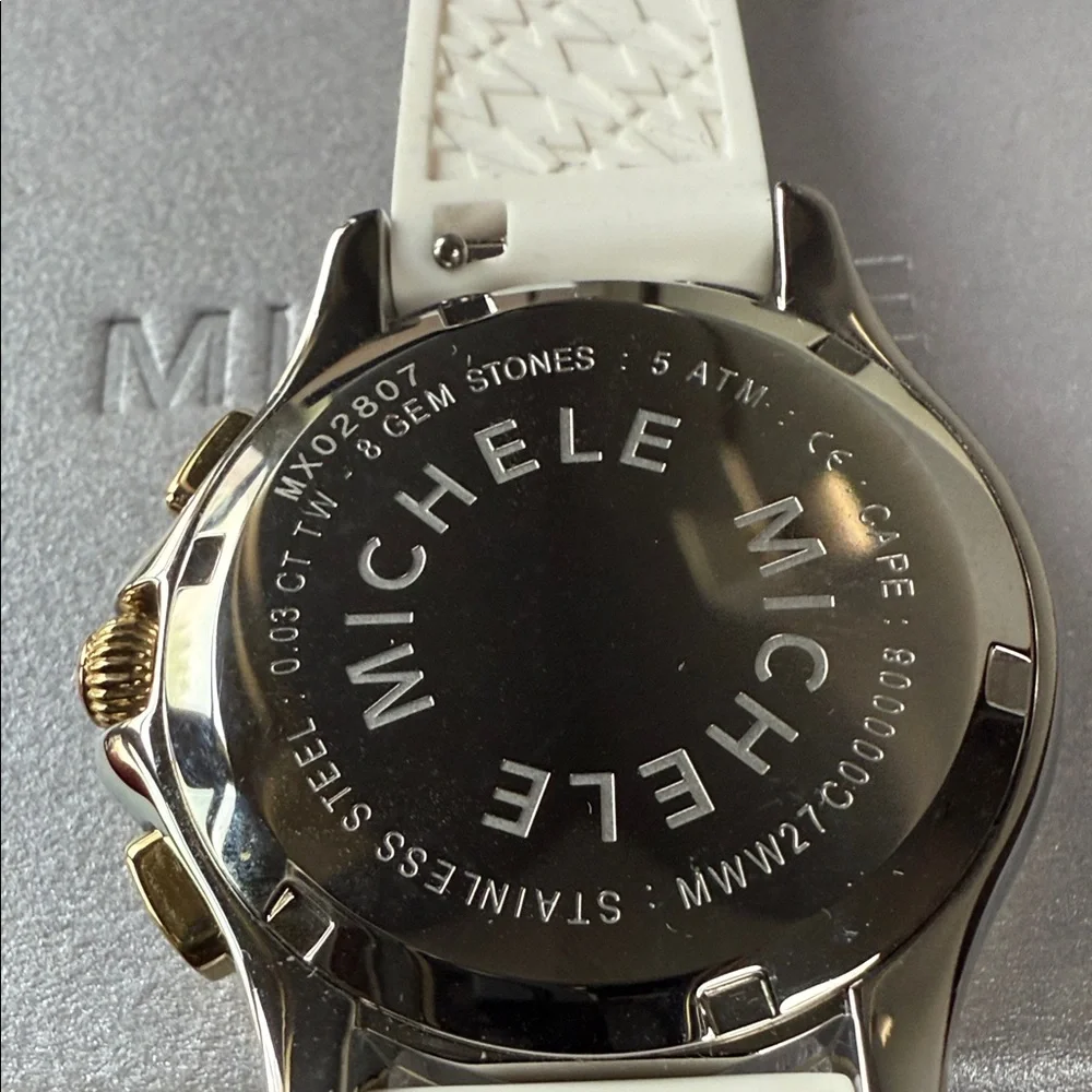 Michele Silver and Gold Watch